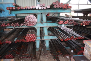 1045 Carbon Steel rods in storage at Otai Special Steel in Dongguan